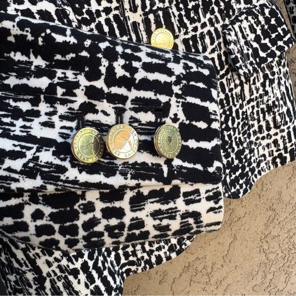 Les Copains Black and White patterned Women's blazer, women's 42 - Picture 4 of 6
